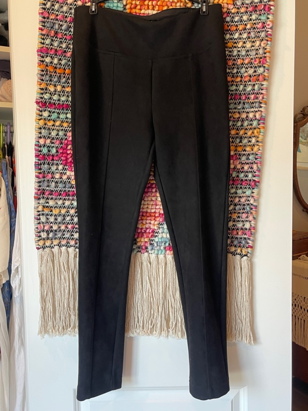 Andrew Marc Black Slim Ponte Stretch Pants